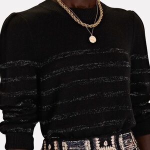 Rails Black and Silver Women’s Crewneck Sweater